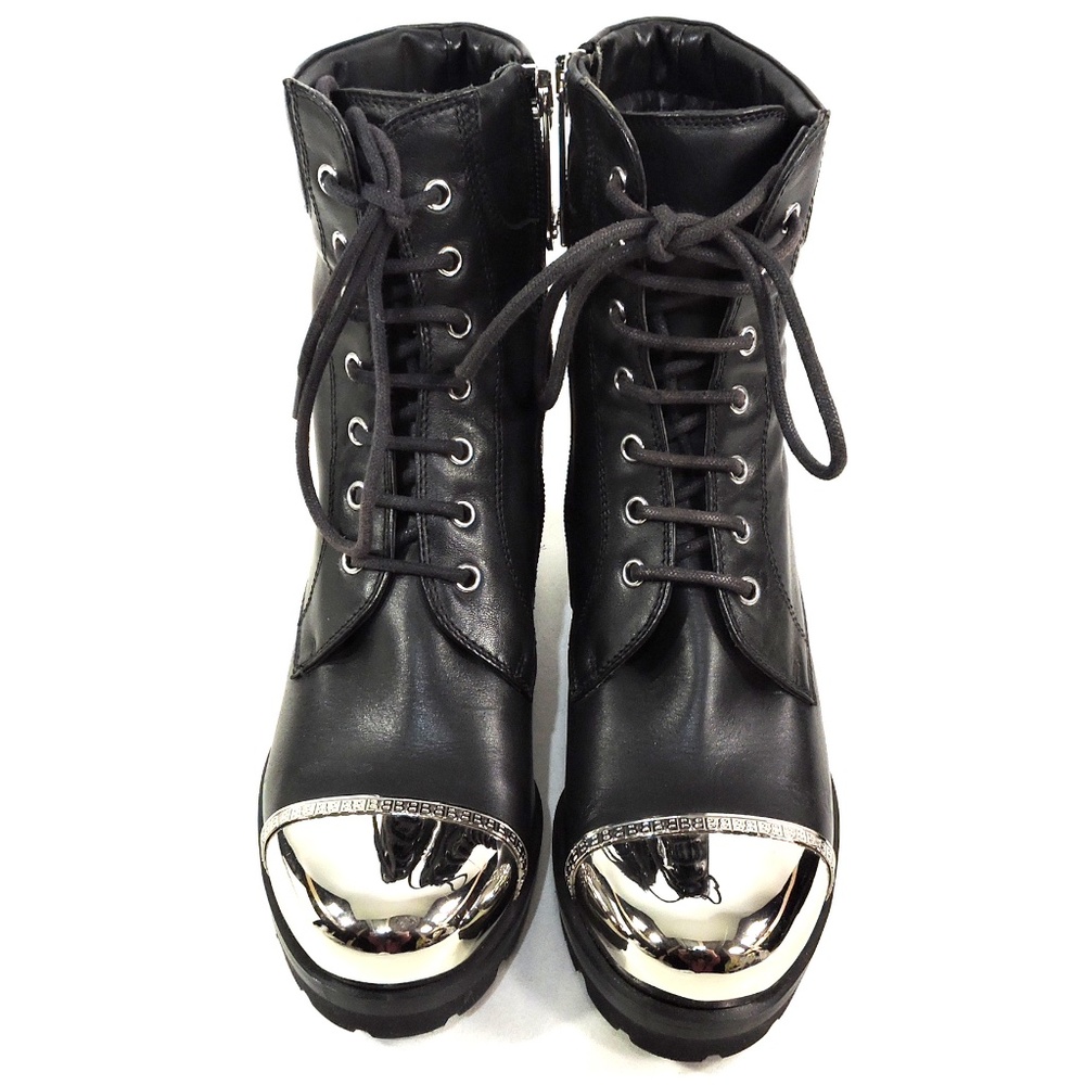 BALDININI 🇮🇹 WOMEN'S BLACK SOFT LEATHER WINTER FASHION ANKLE BOOTIE - Picture 6 of 7